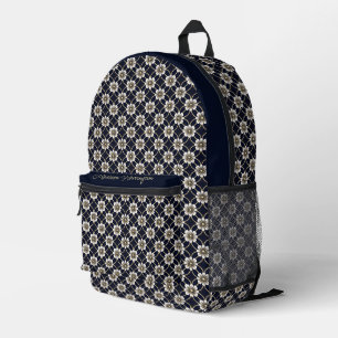 Sac À Dos Imprimé Nom personnalisé Floral Motif japonais