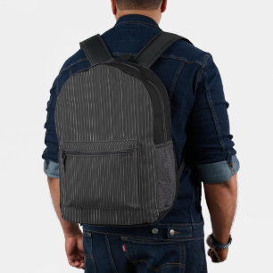Sac À Dos Imprimé Nom personnalisé géométrique noir moderne
