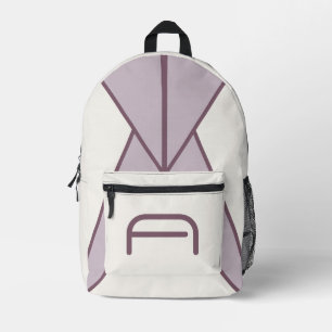 Sac À Dos Imprimé Nom personnalisé Graphique Lavande Moderne Collège