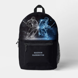 Sac À Dos Imprimé Nom personnalisé Hockey sur glace