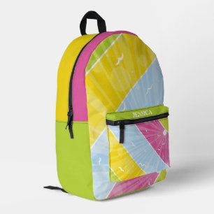 Sac À Dos Imprimé Nom Personnalisé Joli Bright Coloring Checkers
