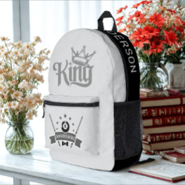 Sac À Dos Imprimé Nom personnalisé moderne Billiard King