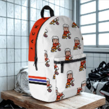 Nom personnalisé moderne Cartoon Joueur de hockey 
