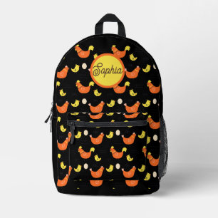 Sac À Dos Imprimé Nom personnalisé moderne Chicken Farm