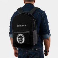 Nom personnalisé moderne Motorcycle Monogramme