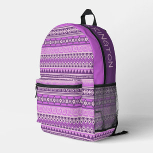 Sac À Dos Imprimé Nom personnalisé Motif Aztèque Tribal