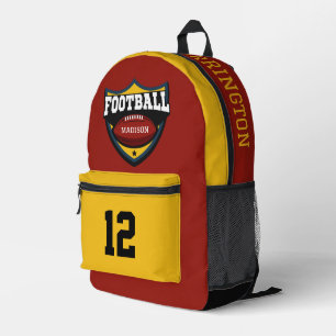 Sac À Dos Imprimé Nom personnalisé, numéro et couleur du logo de foo