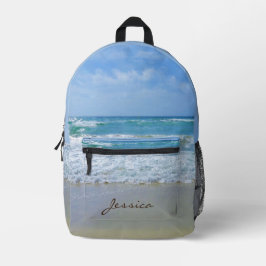 Sac À Dos Imprimé Nom personnalisé plage et mer