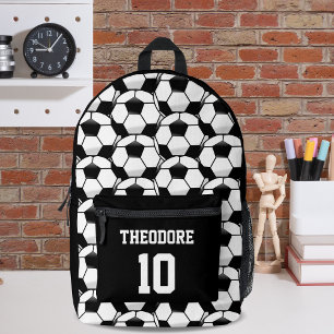Sac À Dos Imprimé Nom personnalisé Soccer Football Motif de balle