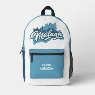 Sac À Dos Imprimé Nom personnalisé / Texte Malaga Espagne