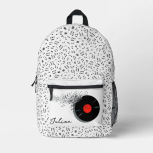 Sac À Dos Imprimé Notes musicales personnalisées avec enregistrement