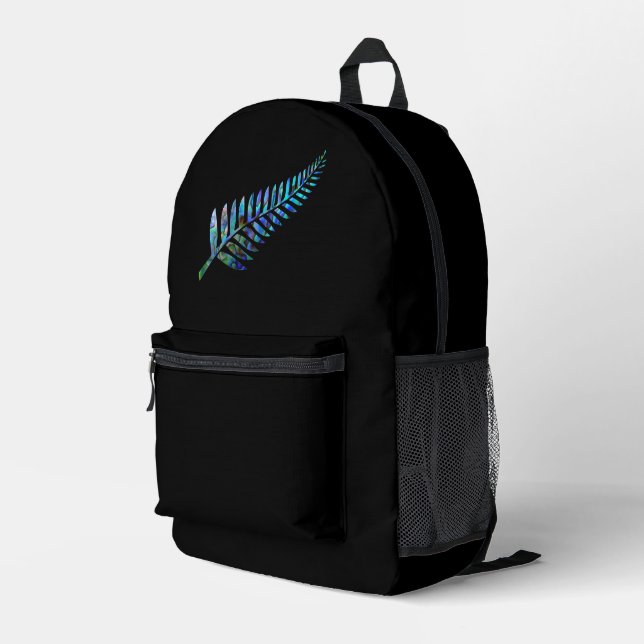 SAC À DOS IMPRIMÉ NOUVELLE-ZÉLANDE FERN PAUA (Coin arrière droit)
