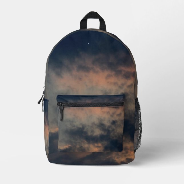 Sac À Dos Imprimé Nuages poussiéreux à Dusk Photo (Recto)