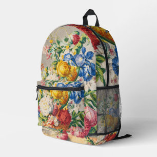 Sac À Dos Imprimé Œuvre d'art murale florale botanique pastel élégan