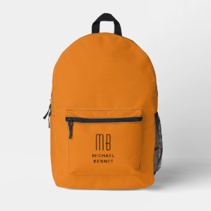 Sac À Dos Imprimé Oranger Monogrammé Élégant