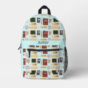 Sac À Dos Imprimé Outils d'écriture mignon Auteur Motif de dessin