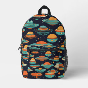 Sac À Dos Imprimé OVNI art vintage