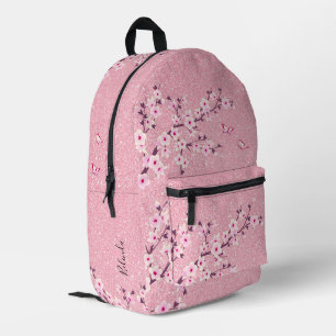 Sac À Dos Imprimé Pailleté Rose de Fleur de Cerisier