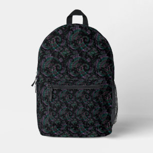 Sac À Dos Imprimé Paisley noir