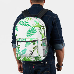 Sac À Dos Imprimé palmier d'été feuille vert motif