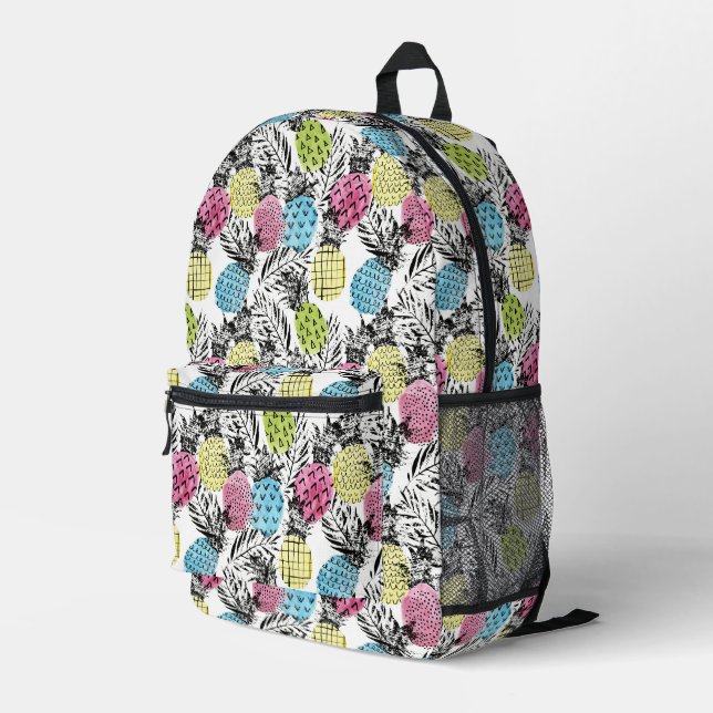 Sac À Dos Imprimé Palmiers à grains d'ananas (Coin arrière droit)