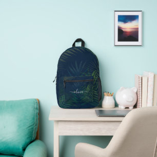 Sac À Dos Imprimé Palmiers vert foncé motif feuille