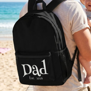 Sac À Dos Imprimé Papa Fun Gras Simple Papa Établit Nouveau Papa
