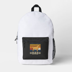 Sac À Dos Imprimé Papa Retriever Doré Chien Rétro