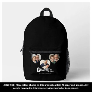 Sac À Dos Imprimé Papi a été établi 3 Cadeau photo pour grand-père
