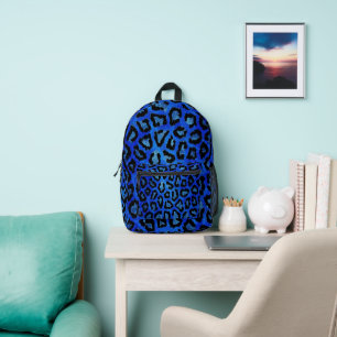 Sac À Dos Imprimé Papier bleu Cheetah