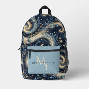 Sac À Dos Imprimé Papillon céleste personnalisé et lune