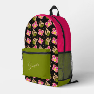 Sac À Dos Imprimé Papillon et fleurs motif