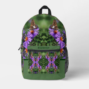 Sac À Dos Imprimé Papillon Lady Peint Sur Fleur Personnalisé