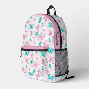 Sac À Dos Imprimé Papillon mignonne Rose Girls