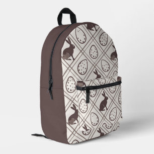 Sac À Dos Imprimé Pâques carreaux marron  