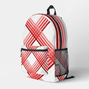 Sac À Dos Imprimé Paquet arrière - Traverses rouges croisées