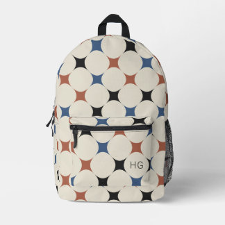 Sac À Dos Imprimé Paraphe Monogramme Neutre Genre Moderne
