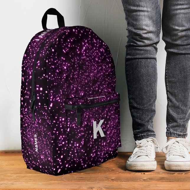 Sac À Dos Imprimé Parties scintillant élégante rose Espace extra-atm (Stylish Glitter Pink Outer Space Galaxy Universe Printed Backpack
)