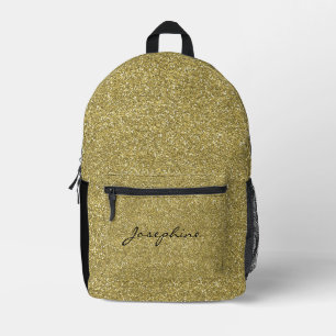 Sac À Dos Imprimé Parties scintillant métallique tendance Gold Light