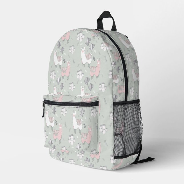 Sac À Dos Imprimé Pastel Llama Motif (Coin arrière droit)