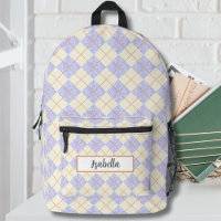 Pastel Purple Sur Diamants Jaunes Motif Jacquard
