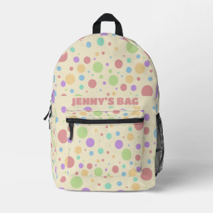 Sac À Dos Imprimé Pastel Rainbow Colors PolkaDot