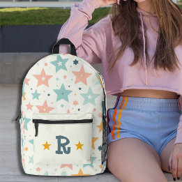 Sac À Dos Imprimé Pastel Star Motif Monogramme personnalisé