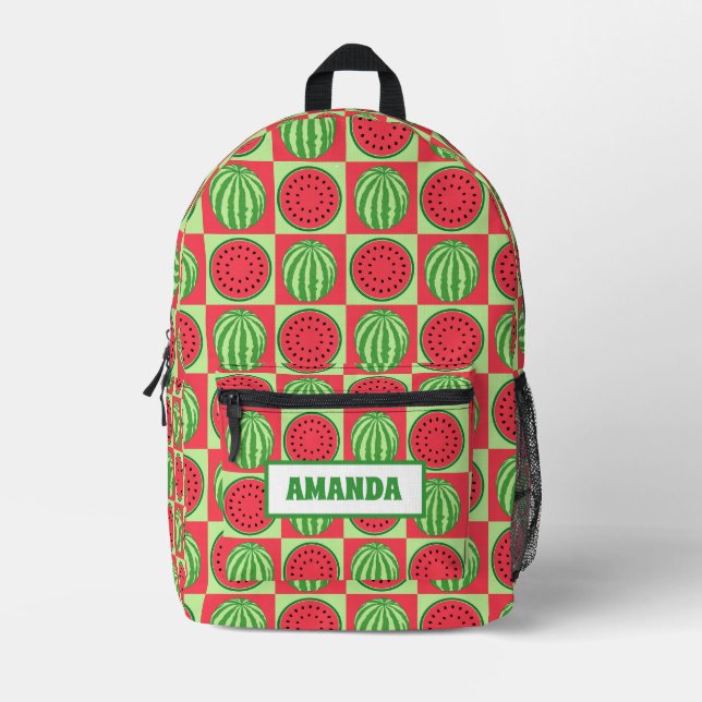 Sac À Dos Imprimé Pastèque personnalisée (Recto)