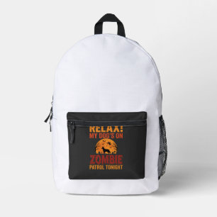 Sac À Dos Imprimé Patrouille de Chien Zombie Halloween