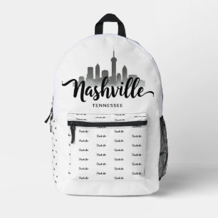 Sac À Dos Imprimé Paysage minimaliste de Nashville, ville du Tenness