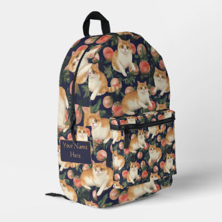 Sac À Dos Imprimé Peachy Kitten personnalisé