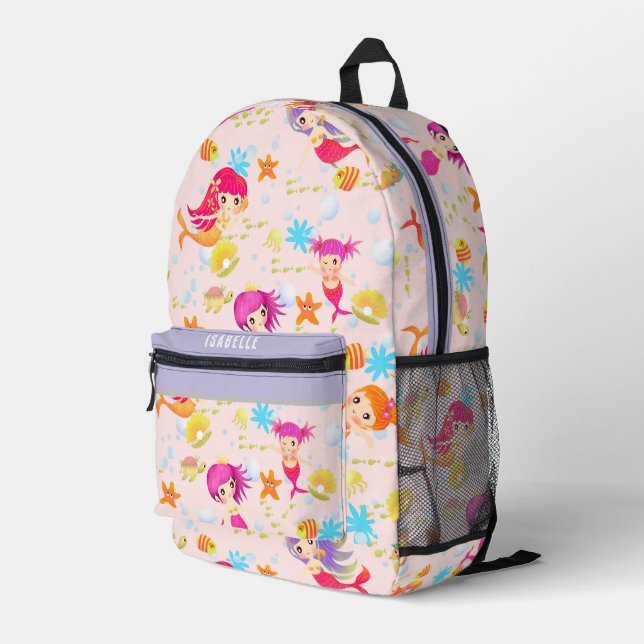 Sac À Dos Imprimé Pêche des sirènes (Coin arrière droit)