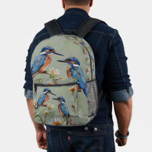 Sac À Dos Imprimé Peinture à l'huile d'oiseaux martins-pêcheurs aust