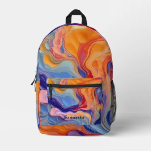 Sac À Dos Imprimé Peinture Abstraite colorée Art (3)